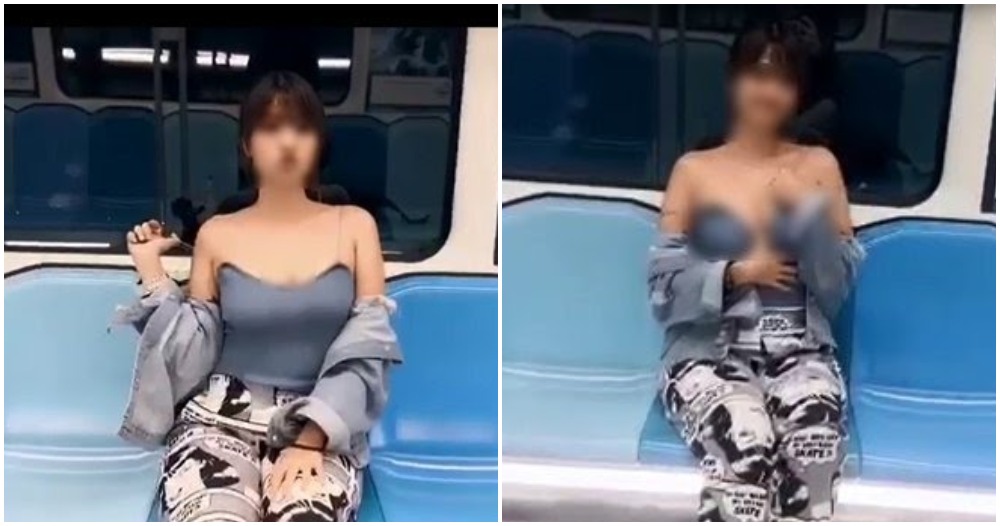 M'sian Influencer Exposes Breasts In MRT & Posts A 40-Second Clip on Social Media Account - WORLD OF BUZZ