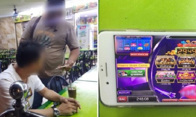 M'sian Man Uses Smartphone to Gamble Online at Cheras Mamak, Gets Arrested by Police - WORLD OF BUZZ 2