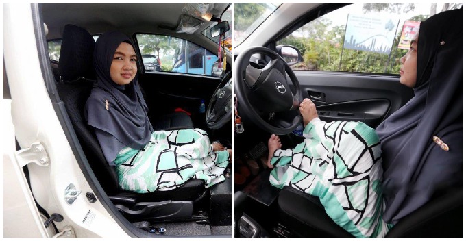 This Perak Woman Was Born With No Arms But She Learnt How to Drive to Be Independent - WORLD OF BUZZ