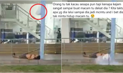 Someone Thought It Was Funny To Throw Water-Filled Plastic Bag On Sleeping Homeless Man - WORLD OF BUZZ