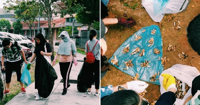 Volunteers Pick Up 17kg of Rubbish In Putrajaya in 1 Morning, 91% Are Cigarette Butts - WORLD OF BUZZ 6