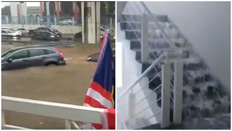 Watch: Flash Flood Creates Waterfall On 16th Floor Of Shah Alam Condominium - WORLD OF BUZZ