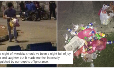 18yo Msian Boy Spent Hours Picking Up Litter After Everyone Proudly Yelled 'Merdeka' & Left - WORLD OF BUZZ