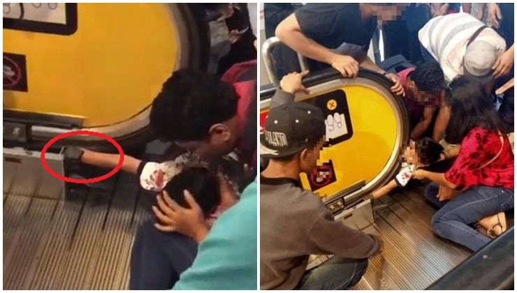 3yo Klang Boy Gets His Hand Stuck In An Escalator After Playing With The Handrail - WORLD OF BUZZ 7