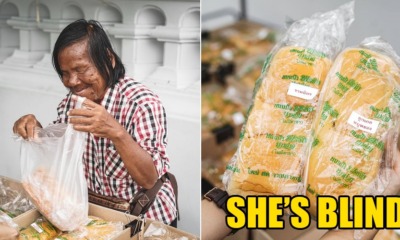 Blind 71yo Lady Still Sells Bread With A Smile Even Though People Cheated By Giving Her Fake Money - WORLD OF BUZZ 4