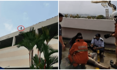 Bomba & PDRM Saves Man Attempting To Jump From Rooftop Because Of Argument With Parents - WORLD OF BUZZ 1