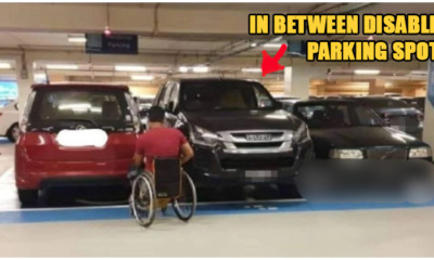 Disabled Man Couldn't Enter Car in Subang Mall Parking Because of This Seriously Rude Pickup Truck - WORLD OF BUZZ