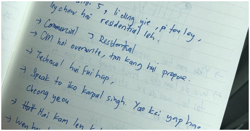 Employee Attempts To Write Minutes In Cantonese, Despite Not Speaking A Word Of It - WORLD OF BUZZ 2