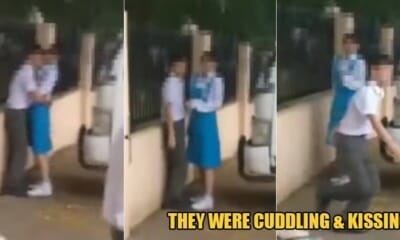 2 M'sian Students Kantoi After They Were Caught Kissing & Cuddling In School Uniforms - WORLD OF BUZZ