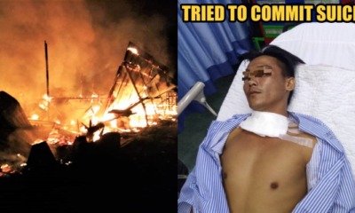 Kuching Man Sets Longhouse on Fire & Attempts Suicide, But Survives and Causes 4 Families Their Homes - WORLD OF BUZZ