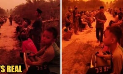 The Sky Turned Blood Red in Jambi, Indonesia because of the Haze - WORLD OF BUZZ 1