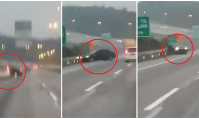Watch: Drunk Driver on M'sian Highway Crashes Car Into Ditch After Driving Recklessly - WORLD OF BUZZ 2