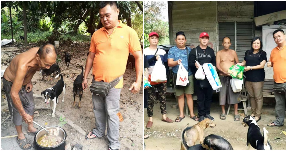 60yo Negeri Sembilan Uncle Feeds Stray Dogs Even Though He Barely Has Enough Money To Afford His Meals - WORLD OF BUZZ