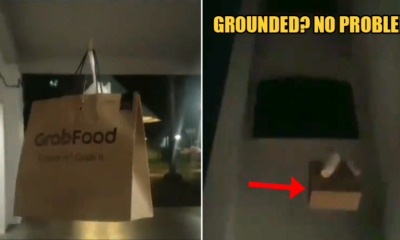 Watch: GrabFood Rider Was Requested to Use a Pulley System Because His Cus - WORLD OF BUZZ