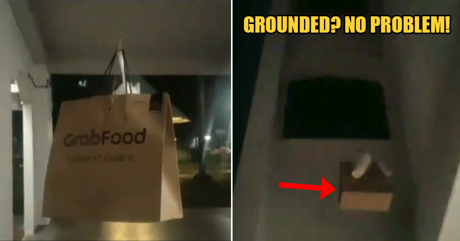Watch: GrabFood Rider Was Requested to Use a Pulley System Because His Cus - WORLD OF BUZZ