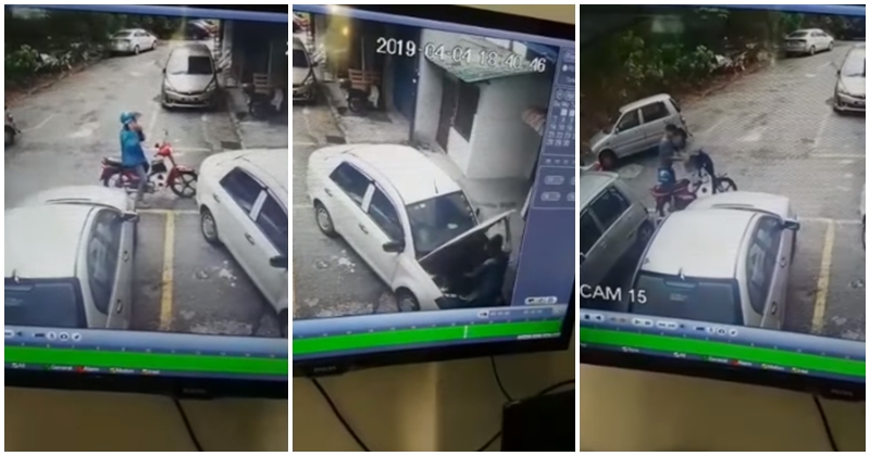 Car Battery Thief Manages To Steal Three Saga Batteries Within 10 Minutes! - WORLD OF BUZZ 3