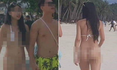 Tourist Gets RM203 Fine For "Lewd" Photography After She Wore Skimpy "String" Bikini In Boracay - WORLD OF BUZZ