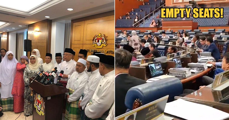 Watch: Umno & PAS MPs Abruptly Left Before The #Budget2020 Was Even Over - WORLD OF BUZZ