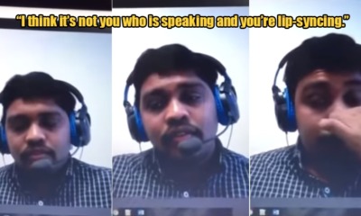 Watch: Man Kantoi After He Got Caught Lip-Syncing During A Skype Interview With Recruiter - WORLD OF BUZZ