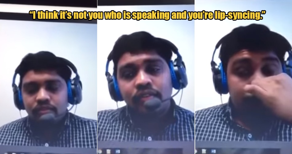 Watch: Man Kantoi After He Got Caught Lip-Syncing During A Skype Interview With Recruiter - WORLD OF BUZZ