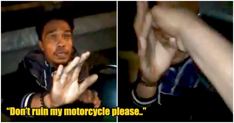 Grab Food Rider Was Falsely Accused Of Theft, Beaten By A Group Of Man And Had His Bike Destroyed - WORLD OF BUZZ