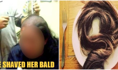 Man Shaves His Wife's Head Bald After He Finds A Hair In His Breakfast - WORLD OF BUZZ 1