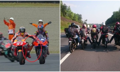 M'sian MotoGP Racer Hafizh Helped Out A Fellow Competitor In The Most M'sian Rempit Way Ever! - WORLD OF BUZZ 6