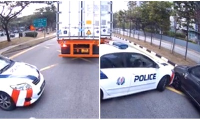 Must Watch: Singaporean Police Driving Fail Gets Caught On Camera - WORLD OF BUZZ 1