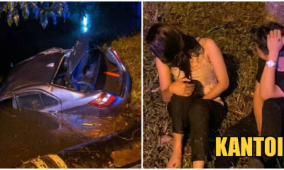 Penang Couple Caught Having Sex In Car Crashes Into Longkang Trying To Escape Police - WORLD OF BUZZ