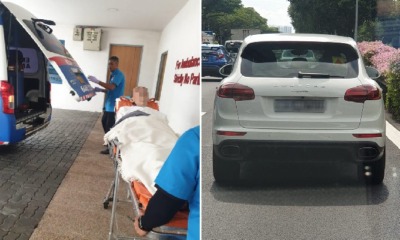 Selfish Porsche Driver Refuses to Give Way to Ambulance, Points Middle Finger When It Overtakes Her - WORLD OF BUZZ