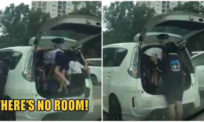 Video: M'sian Woman Endangers Lives As She Squeezes 3 Boys & Their Bags Into Her Car Boot - WORLD OF BUZZ