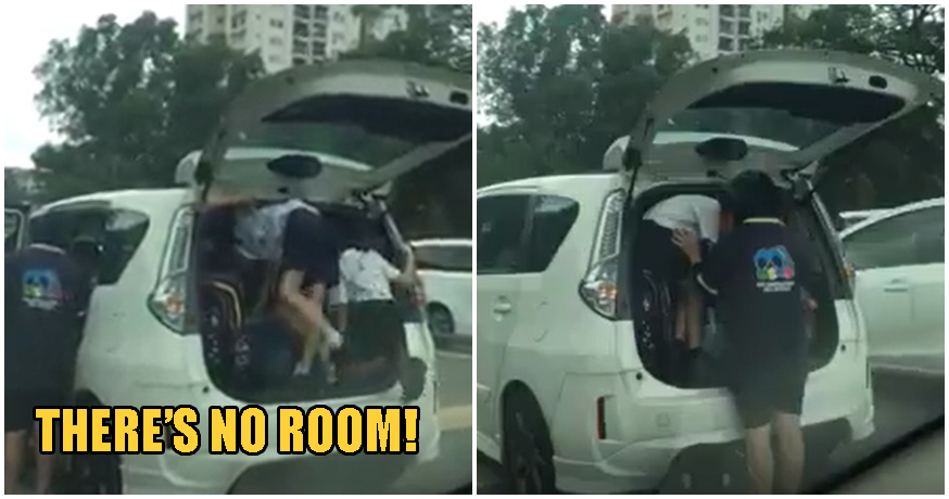 Video: M'sian Woman Endangers Lives As She Squeezes 3 Boys & Their Bags Into Her Car Boot - WORLD OF BUZZ