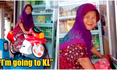 Watch: Adorable Elderly Makcik Enjoying Her 'Trip' To KL On A Kiddie Ride - WORLD OF BUZZ 9