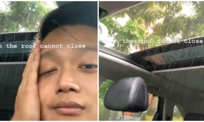 Man Left Sitting In The Rain After Sun Roof Of Car Is - WORLD OF BUZZ