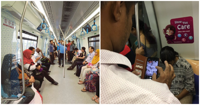 Man Taking Pictures of Women on Train Pretended to Take a Selfie When Confronted - WORLD OF BUZZ