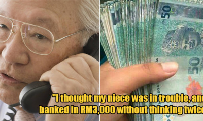 65yoo M'sian Scammed of RM3,000 by Woman Who Mimicked the Voice of His Niece - WORLD OF BUZZ