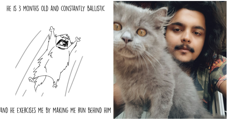 Guy Illustrates How His Adopted Cat Helped Him Deal With Depression - WORLD OF BUZZ 10