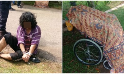 "I killed my mother," Says Mentally Disabled Kuantan Man Pushing Wheelchair With Mother's Corpse In It - WORLD OF BUZZ