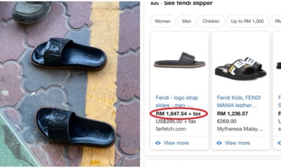 M'sian Man Needed to Pray, Hires Friend To Take Care Of His RM1k+ Fendi Slippers - WORLD OF BUZZ