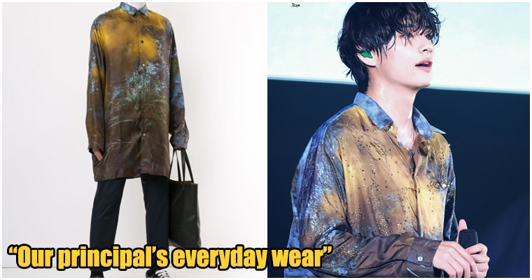 Netizens Are Loving BTS Taehyung's Batik-Like 'PIBG Meeting' Shirt! - WORLD OF BUZZ