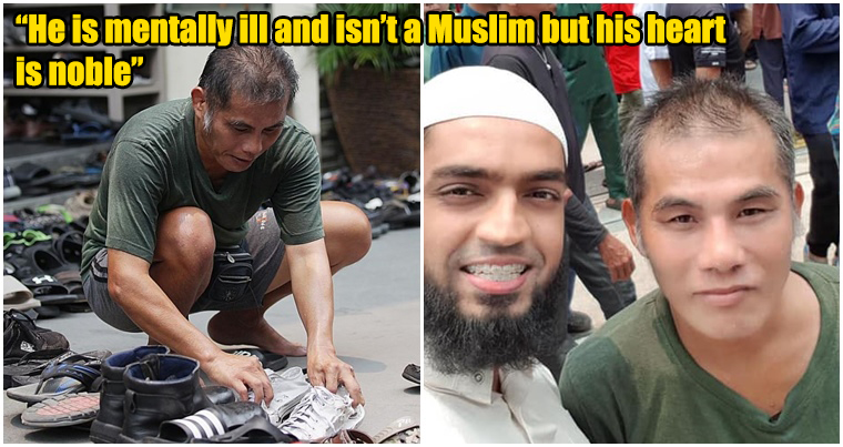 Selfless SG Uncle Gain Huge Praises From The Public For Rearranging Worshipers Shoes During Jumaat Prayers - WORLD OF BUZZ
