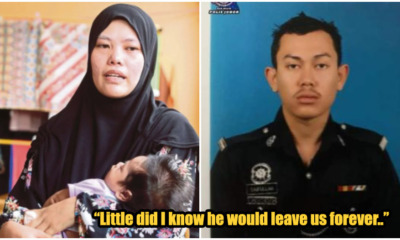 "Take Care of Your Mum," M'sian Policeman's Heartbreaking Last Words To 2-Month-Old Baby - WORLD OF BUZZ