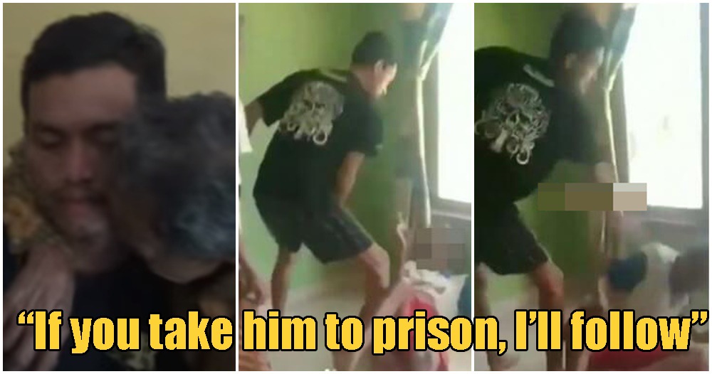 Video: 66yo Grandfather Gets Kicked By Grandson, Still Begs Police Not To Bring Him To Prison - WORLD OF BUZZ 2