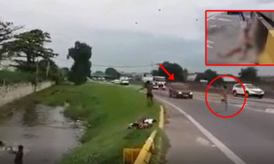 Video: Boys Running Across Highway to Jump in - WORLD OF BUZZ
