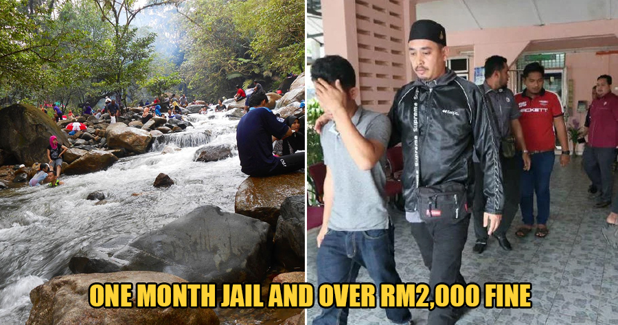 6 M'sian Guys Arrested After They Were Caught Skipping Friday Prayers to Be At a Waterfall - WORLD OF BUZZ