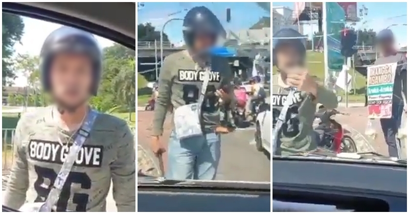 Angry Biker Smashes The Window Of A Van In A Road Rage Incident At Greenwood, Gombak - WORLD OF BUZZ 3