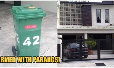 Beware: M'sian Thieves Are Now Moving Tong Sampahs To Block Your Gate & Rob You In Your Car - WORLD OF BUZZ