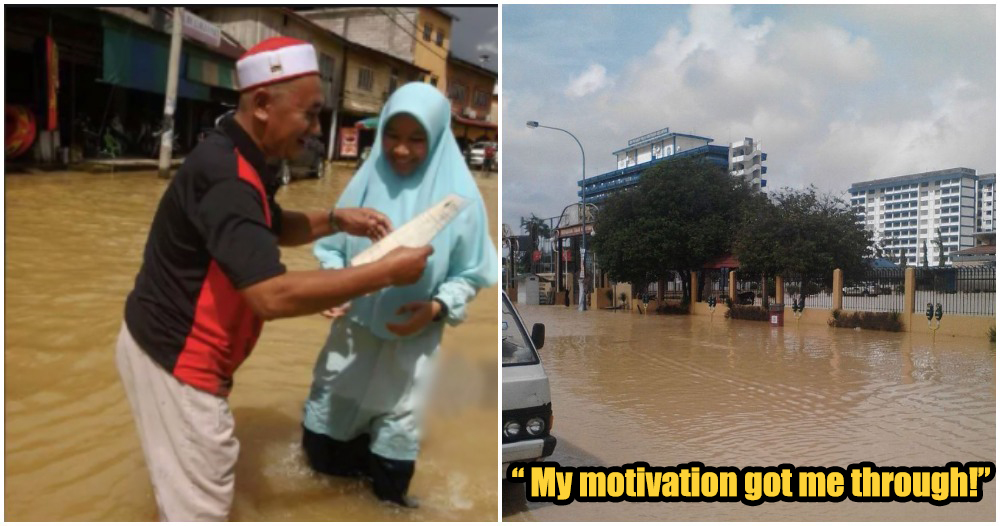 Determined M'sian Girl Obtains 10A's For PT3 Exams After Braving Through Heavy Floods - WORLD OF BUZZ