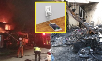 Fake Mobile Phone Charger Explodes Into Flames, Sets Fire to 3 Houses in Ipoh - WORLD OF BUZZ 2