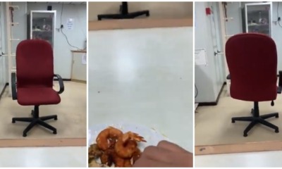 Man Post Mysterious Self Moving Chair While Having His Meal On Board His Ship, Cites Paranormal Activity - WORLD OF BUZZ 2